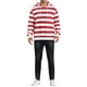 thumbnail image 2 of SUÉTER DE RAYAS PARA HOMBRES INSPIRE CHIC, CON BOLSILLO FRONTAL, CAPUCHA CON CORDÓN, MANGAS LARGAS, PULLOVER, SUDADERAS L Rojas y Blancas, 2 of 6