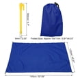 thumbnail image 2 of Uxcell 57" x 43" Beach Blanket Waterproof Picnic Mat with Carry Bag Blue, 2 of 5