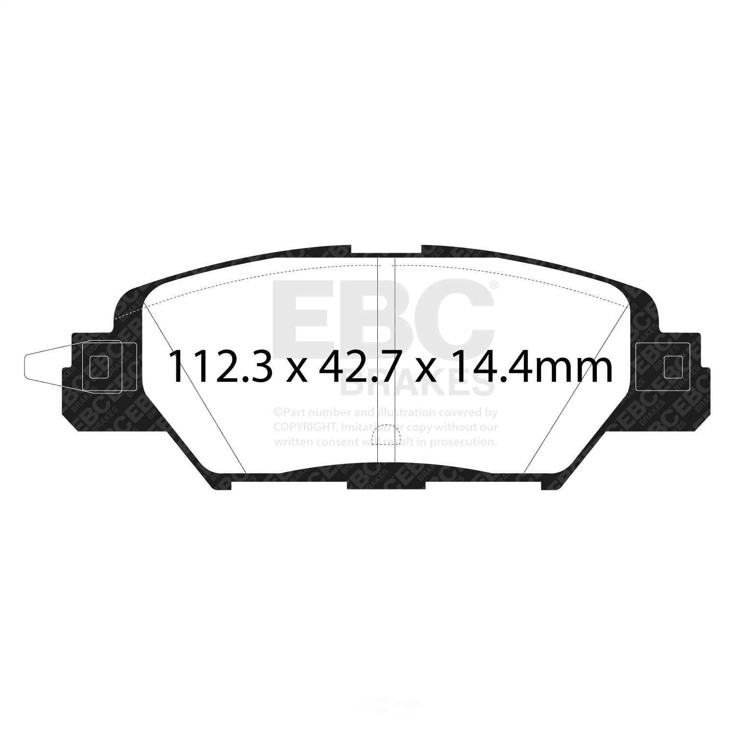 EBC Brakes Redstuff Premium Fast Street Pad For All Engine Sizes Fits select: 2016-2023 MAZDA CX-5, 2022 MAZDA CX-30 PREMIUM