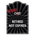 thumbnail image 1 of SignMission P-812-RET-Chef Panneau en Plastique 8 x 12 Po. - Chef Retraité, 1 of 1