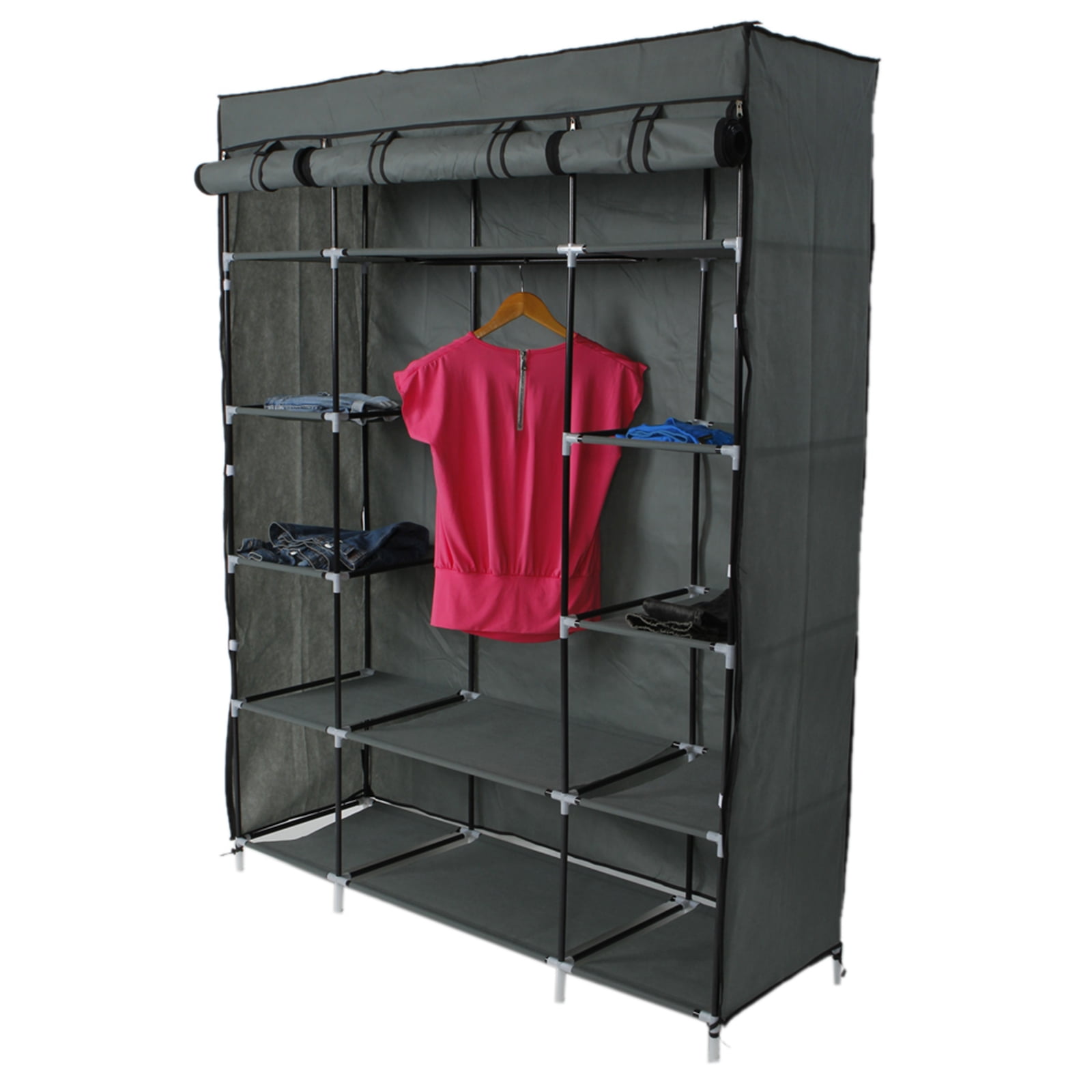 Color : B UltraTimeEmpty Wardrobe Portable Clothes Closet Cupboard Combination Bedroom Furniture Storage 78 50 175 CM