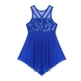 thumbnail image 5 of renvena Kids Girls Sequin Camisole Leotard Tulle Dress Ballet Lyrical Dancewear Stage Performance Costume, 5 of 7
