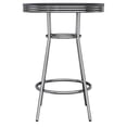 thumbnail image 2 of Pemberley Row Composite Wood Black/Chrome Pub Set Round 30" Unassembled, 2 of 9