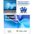 thumbnail image 5 of HP Flagship 17 Touchscreen Laptop Computer - 17.3" Anti-Glare HD+ Display, Windows 11 Pro, Copilot, AMD Ryzen 5 7430U (up to 4.3GHz), Wi-Fi 6, Numeric Keypad, 32GB RAM, 2TB SSD, AI Voice Recorder, 5 of 8