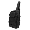 thumbnail image 1 of Bolsa bandolera para exteriores, multifunción, impermeable, de nailon, de alta capacidad, estilo militar, para acampar y viajar, color negro, 1 of 14