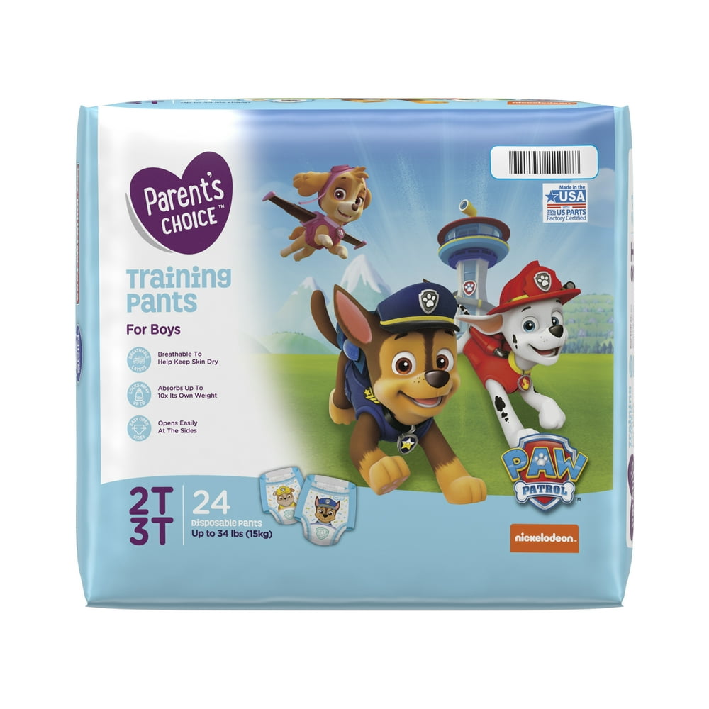 Parent's Choice Boys Training Pants, 2T 3T, 24 Count