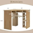 Corner Desk with Storage 34" W x 30.5" H Small Computer Desk with