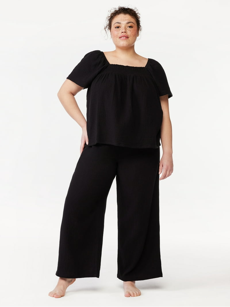 Joyspun Women's Gauze Sleep Pants, Sizes S to 3X - Walmart.com