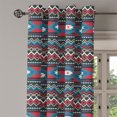 thumbnail image 2 of Ambesonne Antique Grommet Curtain, Old Motif, 50" x 96", Black Blue Coral, 2 of 6
