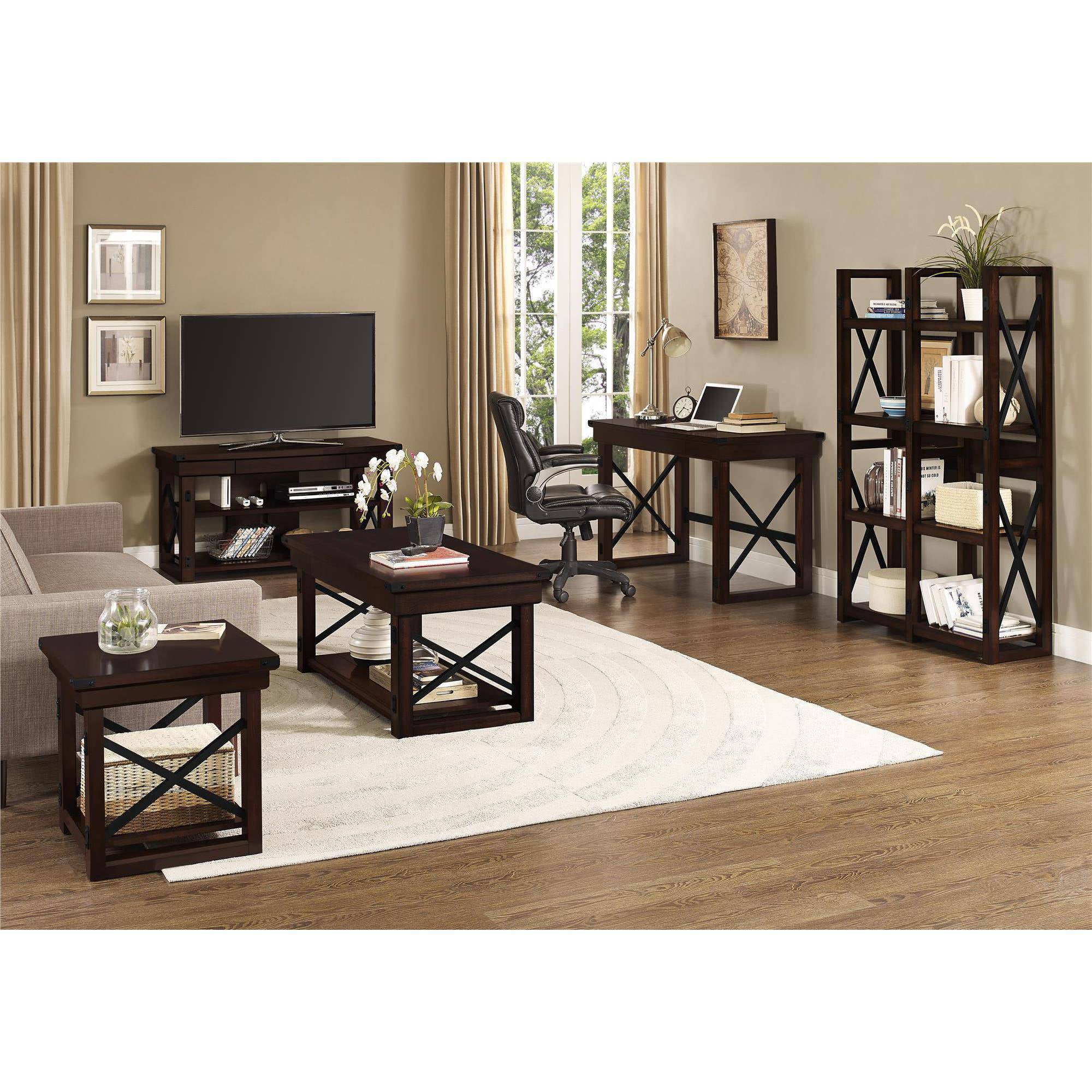 better homes and gardens preston park coffee table, mahogany better homes and gardens preston park coffee table, mahogany