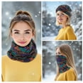 thumbnail image 2 of Unique Bargains 1 Pc Neck Gaiter Soft Flowers Face Cover Purple Blue Brown, 2 of 6