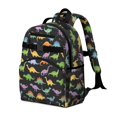 thumbnail image 2 of Colorful Dinosaurs Galaxy Pattern Cute School Backpack Bag for School with Padded Back and Adjustable Shoulder Straps 15.25"x11.5"x5.25", 2 of 5