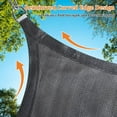 thumbnail image 5 of NAWAY Triangle Custom Sun Shade Sail 16'X16'X22.6' Permeable Canopy Sand for Patio Garden Yard Deck Pergola,Dark Grey, 5 of 7