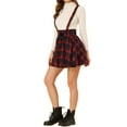 thumbnail image 4 of INSPIRE CHIC Women's Tartan Plaid High Waisted A-Line Flare Gothic Mini Pleated Skirt Red Blue XL, 4 of 6