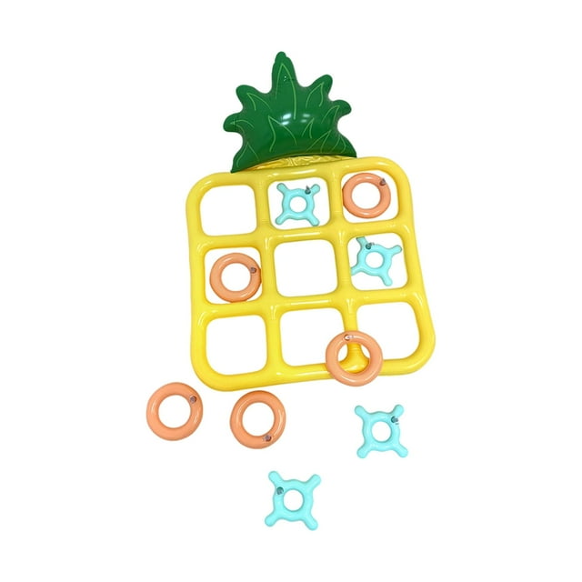 Tachiuwa Pineapple Shaped Toss Game Inflatable Pool Game Floats for Beach Pool Family