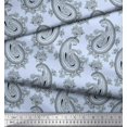 thumbnail image 3 of Soimoi Georgette Viscose Fabric Artistic Paisley Print Fabric by Yard 42 Inch Wide, 3 of 3