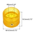 thumbnail image 2 of Perilla de guitarra Uxcell Dome 6mm con brillo de escamas amarillas, control de volumen y tono de plástico con llave hexagonal interna, paquete de 2, 2 of 6