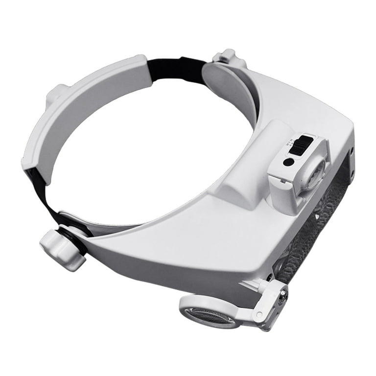 Headband Magnifier LED Light Head Magnifying Glass Visor Jeweler