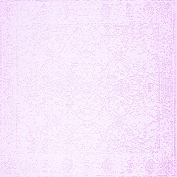 Ahgly Company Indoor Square Solid Purple Modern Area Rugs, 8' Square