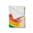 thumbnail image 2 of Pride Soft Flannel Fleece Blanket, Happy Gay Pride Typography with Rainbow Colors Hand Painted Heart Shape, Cozy Plush for Indoor and Outdoor Use, 60" x 80", Champagne and Multicolor, by Ambesonne, 2 of 5