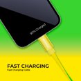 thumbnail image 5 of Liquipel Powertek Neon Two-Tone 6' USB-A to USB-C Cable, Green and Yellow, 5 of 7