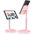 thumbnail image 3 of LISEN Accesorios de cocina rosa Soporte para teléfono celular Kawaii para iPhone y escritorio Más alto y más fotogénico que la base para teléfono Libera tu cuello Ángulo de altura ajustable Soporte pa, 3 of 4