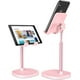 thumbnail image 3 of LISEN Accesorios de cocina rosa Soporte para teléfono celular Kawaii para iPhone y escritorio Más alto y más fotogénico que la base para teléfono Libera tu cuello Ángulo de altura ajustable Soporte pa, 3 of 4