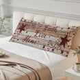 thumbnail image 4 of Vintage Farmhouse Body Pillow Covers 20"x60", Brown Country Star Berries Wooden Grain Soft Brushed Microfiber Breathable Throw Pillow Covers, Pillowcase with Zipper for Couch Sofa Bedroom Living Room, 4 of 9