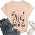 thumbnail image 3 of Pi Day Celebration Graphic Printed Women's Casual T-Shirt Top For Everyday Comfort Oversized T-shirts Short Sleeve Crewneck Casual Tops, 3 of 3