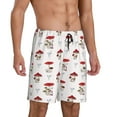 thumbnail image 2 of Fotbe Different Mushrooms Pajama Shorts for Men, Men's Pajama Bottoms, Sleepwear,Short Pajama Pants-X-Large, 2 of 9