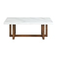 thumbnail image 2 of Picket House Furnishings Meyers Marble Rectangular Coffee Table in White, 2 of 10