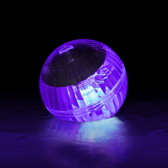 CRILSTYLEO Solar Powered Water 2pcs Color Changing Solar Pool and Pond Floating Globe Night Light for Garden and Swimming Pool