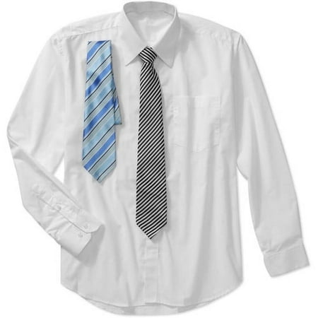Big Men's Long Sleeve Shirts With 2 Ties