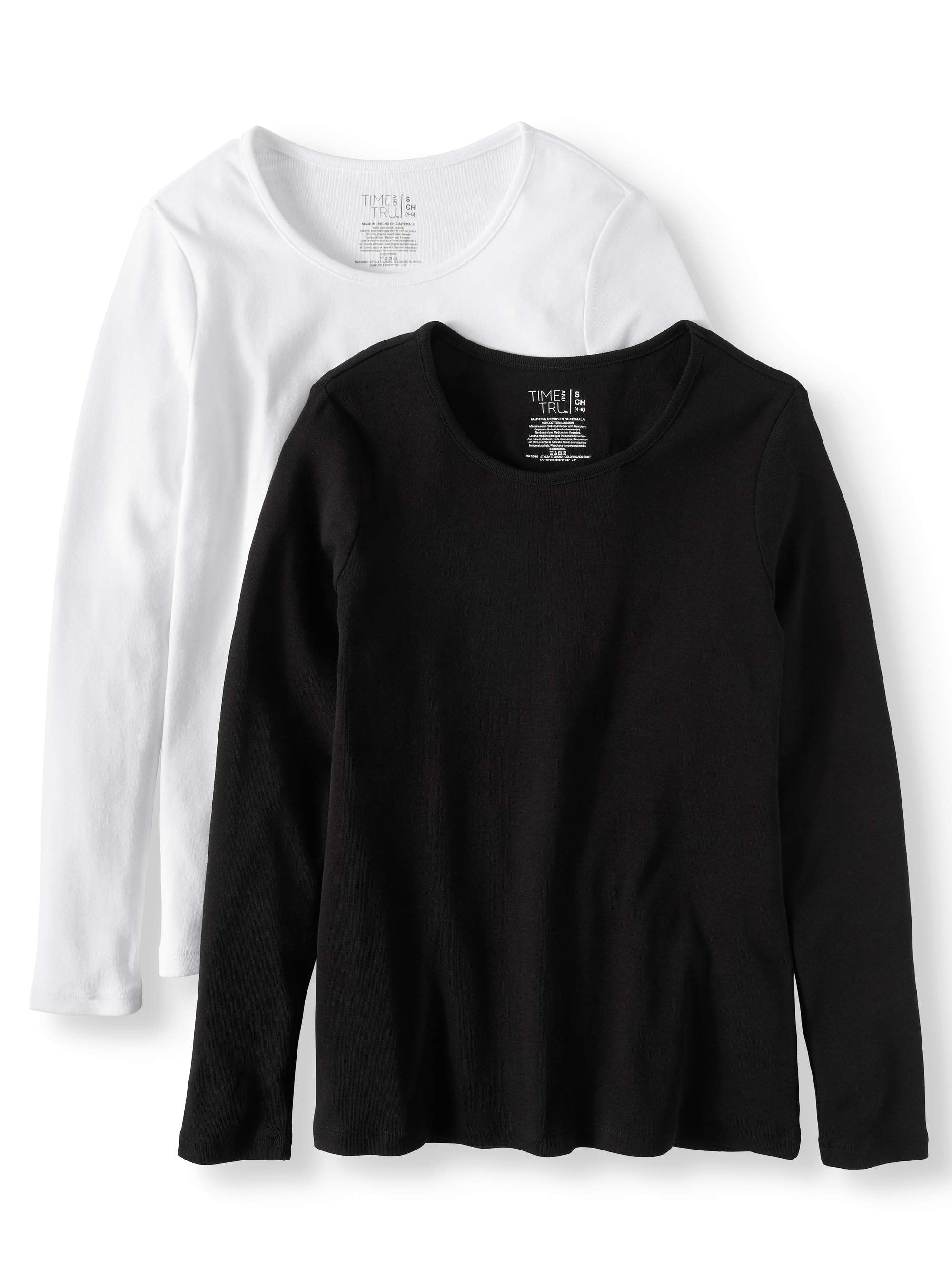 Women's Long Sleeve Scoop Neck T-Shirt, 2 Pck Bundle - Walmart.com
