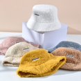 thumbnail image 3 of Women Bucket Hat Faux Wool Warm Lightweight Bucket Cap Fisherman Hat for Winter, 3 of 10