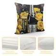 thumbnail image 4 of Flower Throw Pillow Covers Black Yellow Rose Text Love Gorgeous Woman Heart Necklace Decorative Square Pillowcases for Sofa Bedroom Living Room Decor Gift (Yellow), 4 of 5