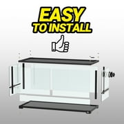 REPTIZOO Double Stacked Reptile Tank 36 Gallon, Reptile Terrarium 30 x 12 x 32, Black
