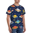thumbnail image 5 of Rocae Planets and Stars for Men's Moisture-Wicking Crew Tee - T-Shirt for Sports, Outdoor Activities, and Casual WearLarge, 5 of 9