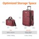 thumbnail image 4 of Juego de equipaje Amazon Basics Carry On de 23 pulgadas con bolsa de mano roja, 4 of 6