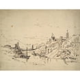 thumbnail image 2 of Anonymous 18x15 Black Ornate Wood Framed Double Matted Museum Art Print Titled - River&nbsp;Landscape, 2 of 5
