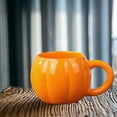 thumbnail image 5 of 12Oz Halloween Pumpkin Ceramic Mug, Spooky Fall Coffee Cup with Handle for Home Office Party Gatherings No Lid, Halloween Mug Pumpkin Mug Cute Ceramic Cup for Gifts, 5 of 5