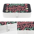 thumbnail image 4 of Valentine's Day Portable PU Leather Travel Jewelry Stand Organizer Box with Removable Compartment and Necklace Holder, 4 of 6