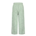 thumbnail image 5 of IDALL Linen Pants Women Wide Leg Pants Woman Women Retro Striped Design Loose Pocket Patchwork Casual Pants Lounge Pants Women Baggy Pants Army Green L, 5 of 5