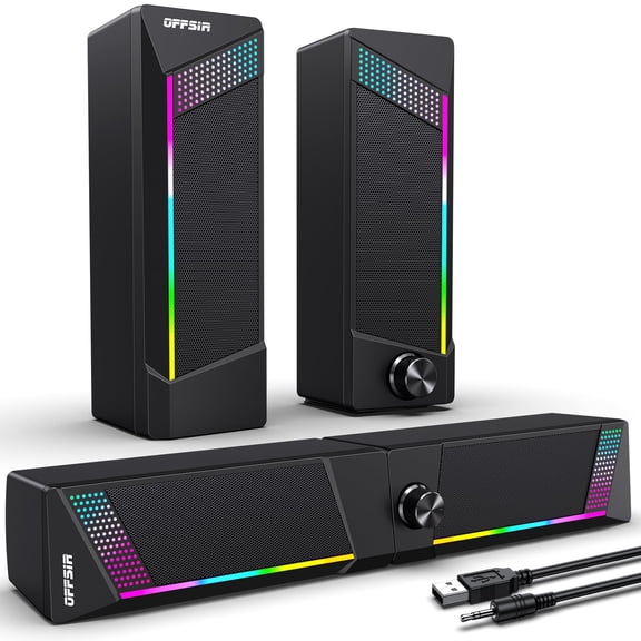 Altavoces para ordenador OFFSIR PC SoundBar Gaming RGB USB 3.5 mm