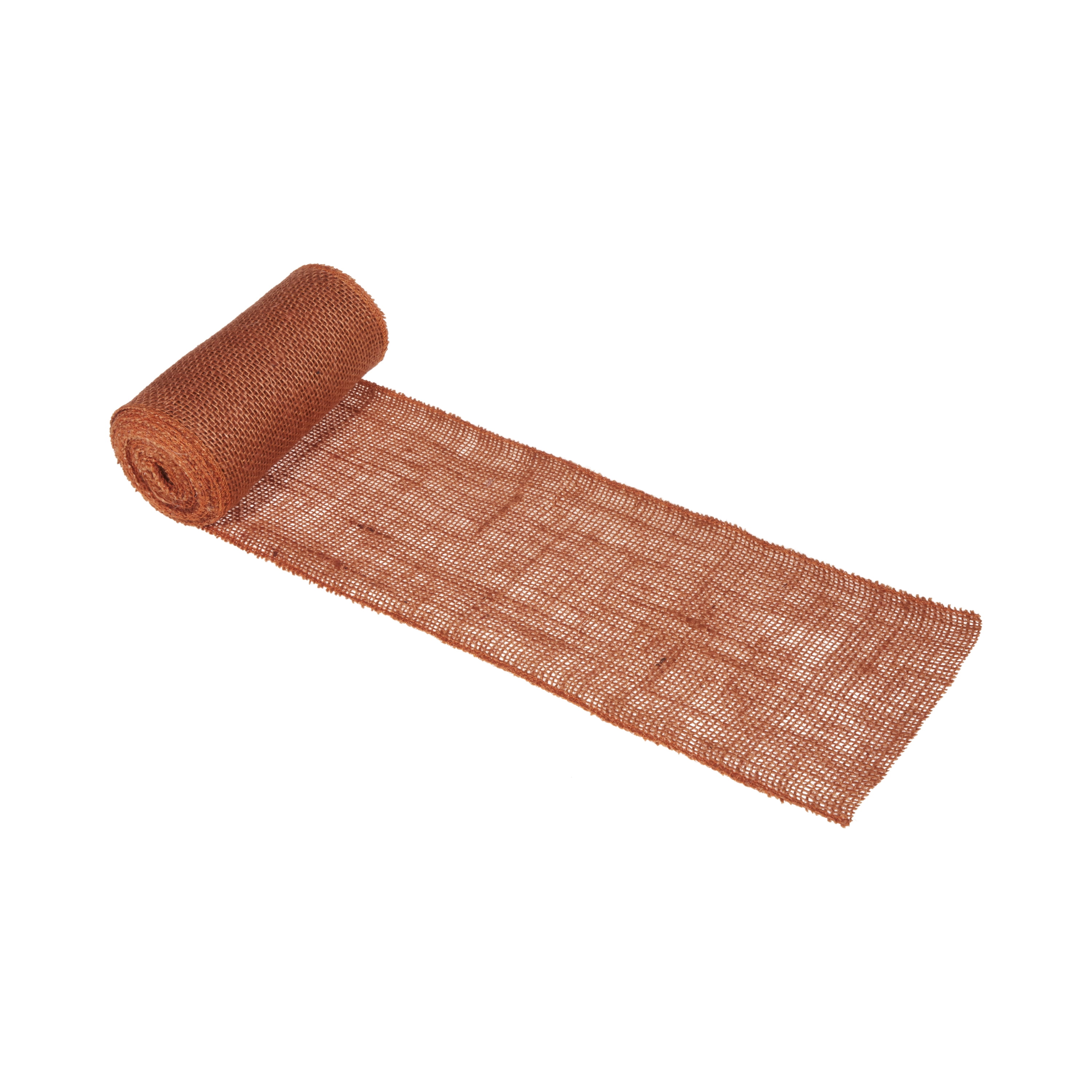 Love, Laugh, Craft Jute Burlap Roll Precut, Finished Edges, 6"W x 5-Yards, Orange
