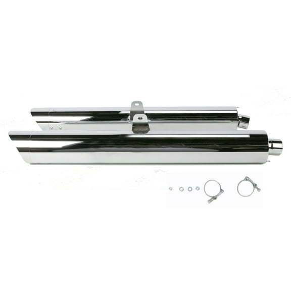 Cobra Touring  Scallop Tip Chrome Slip-On Mufflers (1215)