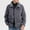 #Dark Gray, variant on DPTALR Men's Solid Color Casual Warm Fleece Button Jacket with Faux Pocket,Flared Collar,Long Sleeve,Dark Gray,Big and Tall Men M