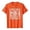 Orange, variant on Casual Short Sleeve Letter Print T Shirt Crew Neck Tee Top For Everyday Wear And Comfortable Fit, M, Blue