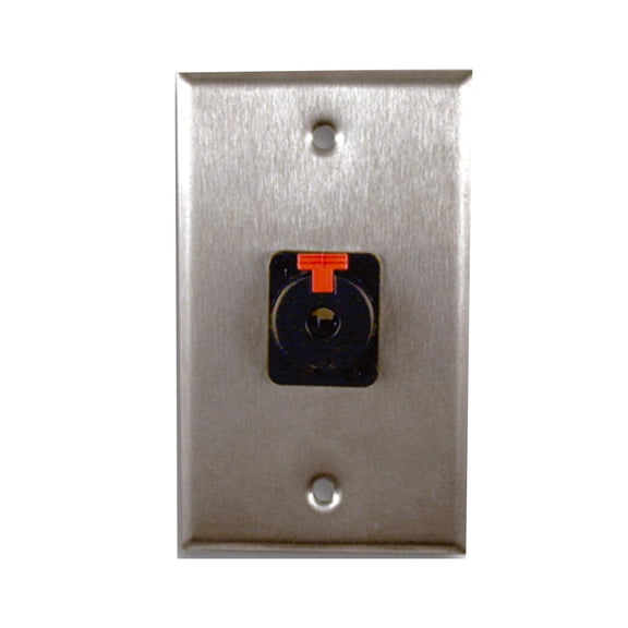 Single Gang Stainless Steel Wall Plates with Single TRS Plug