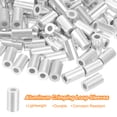 thumbnail image 3 of Unique Bargains 120 Pack Aluminum Crimping Loop Sleeve for 1/32' Diameter Wire Rope, Round Aluminum Wire Rope Sleeve, 3 of 6